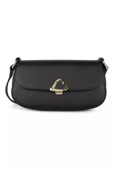 Кожаная сумка City Philos с карманом на молнии Lancaster Paris, черный