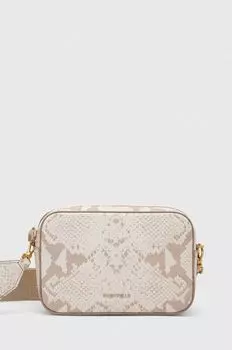 Кожаная сумка Coccinelle, бежевый