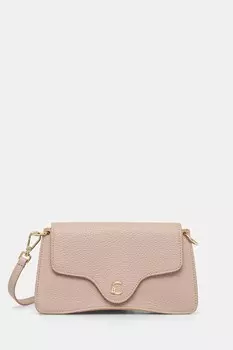 Кожаная сумка Coccinelle, бежевый