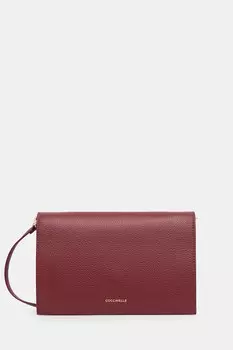 Кожаная сумка Coccinelle, бордовый