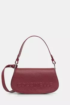 Кожаная сумка Coccinelle, бордовый