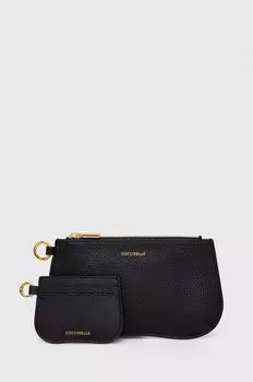 Кожаная сумка Coccinelle, черный