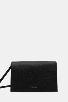 Кожаная сумка Coccinelle, черный