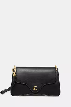 Кожаная сумка Coccinelle, черный