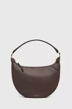 Кожаная сумка Coccinelle, коричневый