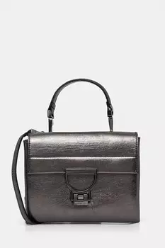 Кожаная сумка Coccinelle, серый