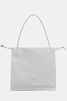 Кожаная сумка Coccinelle, серый