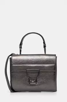 Кожаная сумка Coccinelle, серый