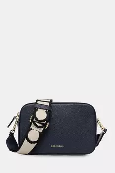Кожаная сумка Coccinelle, темно-синий