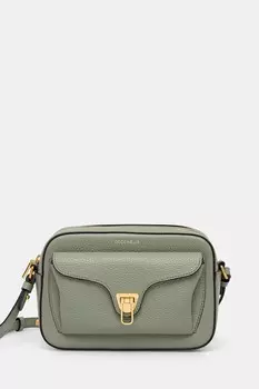 Кожаная сумка Coccinelle, зеленый