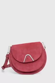 Кожаная сумка COCCINELLESUNUP SUEDE, розовый