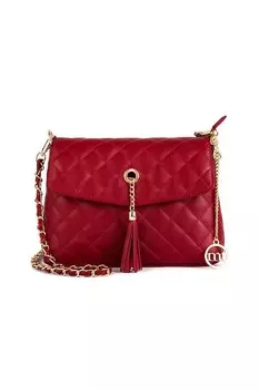 Кожаная сумка Crema со стеганой отделкой Mia Tomazzi, красный