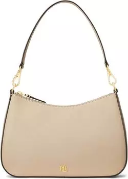 Кожаная сумка Danni среднего размера с перекрестием LAUREN Ralph Lauren, цвет Birch Tan