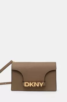 Кожаная сумка Dkny, бежевый
