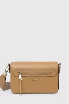 Кожаная сумка Dkny, бежевый