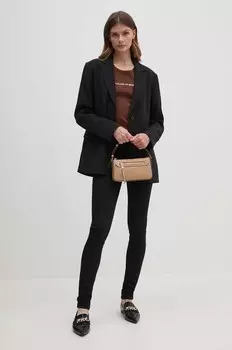 Кожаная сумка Dkny, бежевый