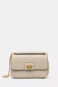 Кожаная сумка Dkny, бежевый