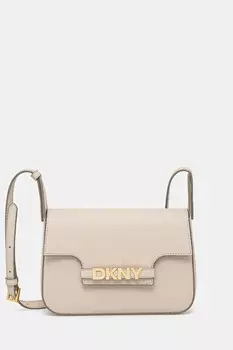 Кожаная сумка Dkny, бежевый