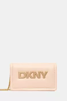 Кожаная сумка Dkny, бежевый