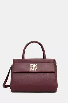 Кожаная сумка Dkny, бордовый