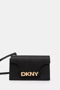 Кожаная сумка Dkny, черный