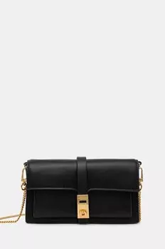 Кожаная сумка Dkny, черный