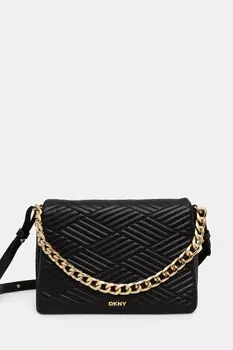 Кожаная сумка Dkny, черный