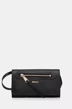 Кожаная сумка Dkny, черный