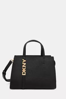 Кожаная сумка Dkny, черный
