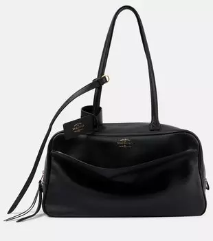 Кожаная сумка для боулинга Carrie Medium Balenciaga, черный