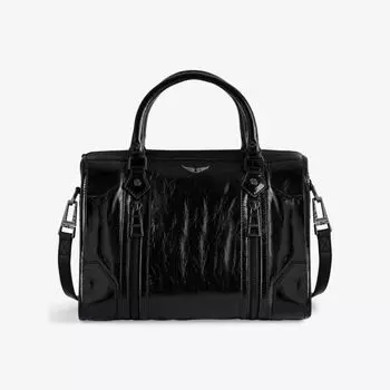 Кожаная сумка для боулинга Sunny среднего размера Zadig&Voltaire, цвет noir