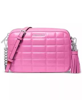 Кожаная сумка для фотоаппарата Jet Set среднего размера Michael Kors, розовый