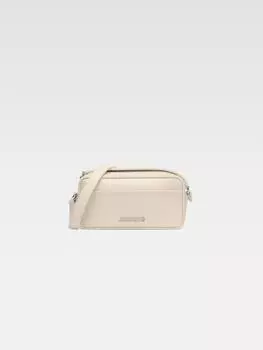 Кожаная сумка для фотокамеры JACQUEMUS The Baneto, светлый слоновая кость