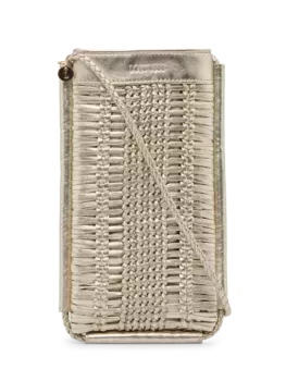 Кожаная сумка для мобильного телефона Edit с магнитной застежкой Lottusse, золото