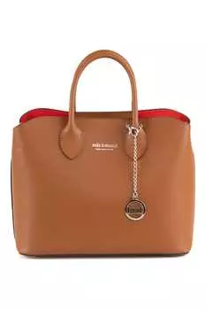 Кожаная сумка для покупок Mia Tomazzi, оранжевый