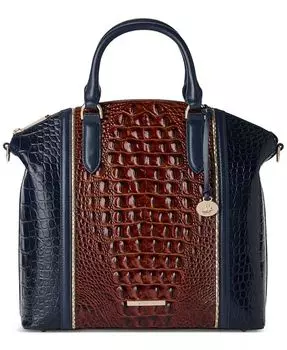 Кожаная сумка Duxbury Vesper среднего размера Brahmin, синий