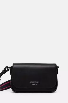 Кожаная сумка Emporio Armani, черный