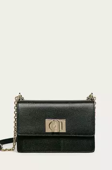 Кожаная сумка Furla Bafkaco, черный