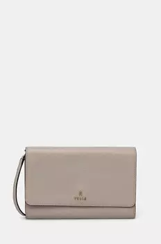 Кожаная сумка Furla, бежевый