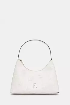 Кожаная сумка Furla, бежевый