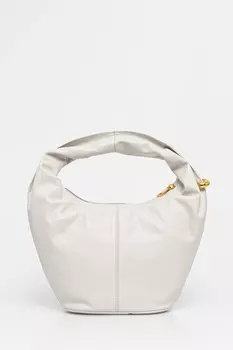 Кожаная сумка Furla, бежевый