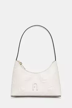 Кожаная сумка Furla, бежевый