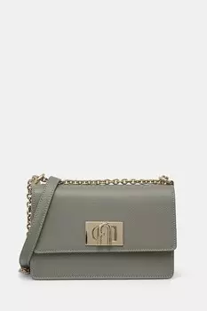 Кожаная сумка Furla, серый