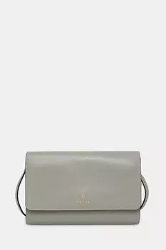 Кожаная сумка Furla, зеленый