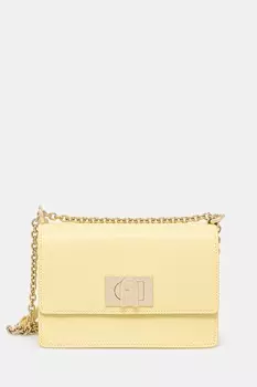 Кожаная сумка Furla, желтый