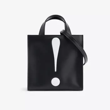 Кожаная сумка gone with the wind с верхней ручкой Moschino, черный
