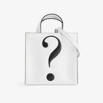 Кожаная сумка gone with the wind с верхней ручкой Moschino, белый