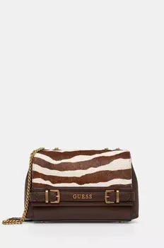 Кожаная сумка Guess SESTRI, коричневый