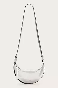 Кожаная сумка HALF Allsaints, серебряный