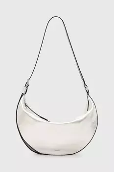 Кожаная сумка HALF Allsaints, серебряный